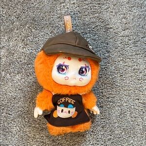 Adorable Orange Plush Doll with Hat